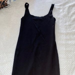 Black dress with slit